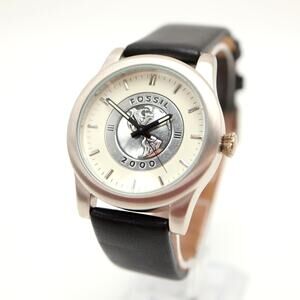 Vintage Fossil 2000 Millenium Limited Edition 35mm Watch LE9503 w New Battery